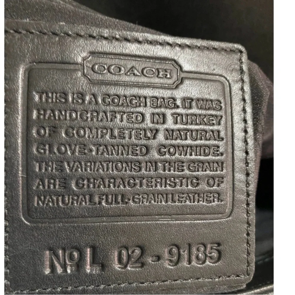 Coach vintage black leather crossbody handbag - Picture 7 of 10